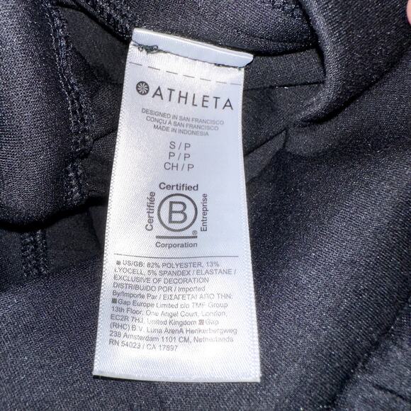 Athleta Womens Size Small Black Drawstring Elastic Waist Zippered Pocket Joggers - Picture 7 of 7